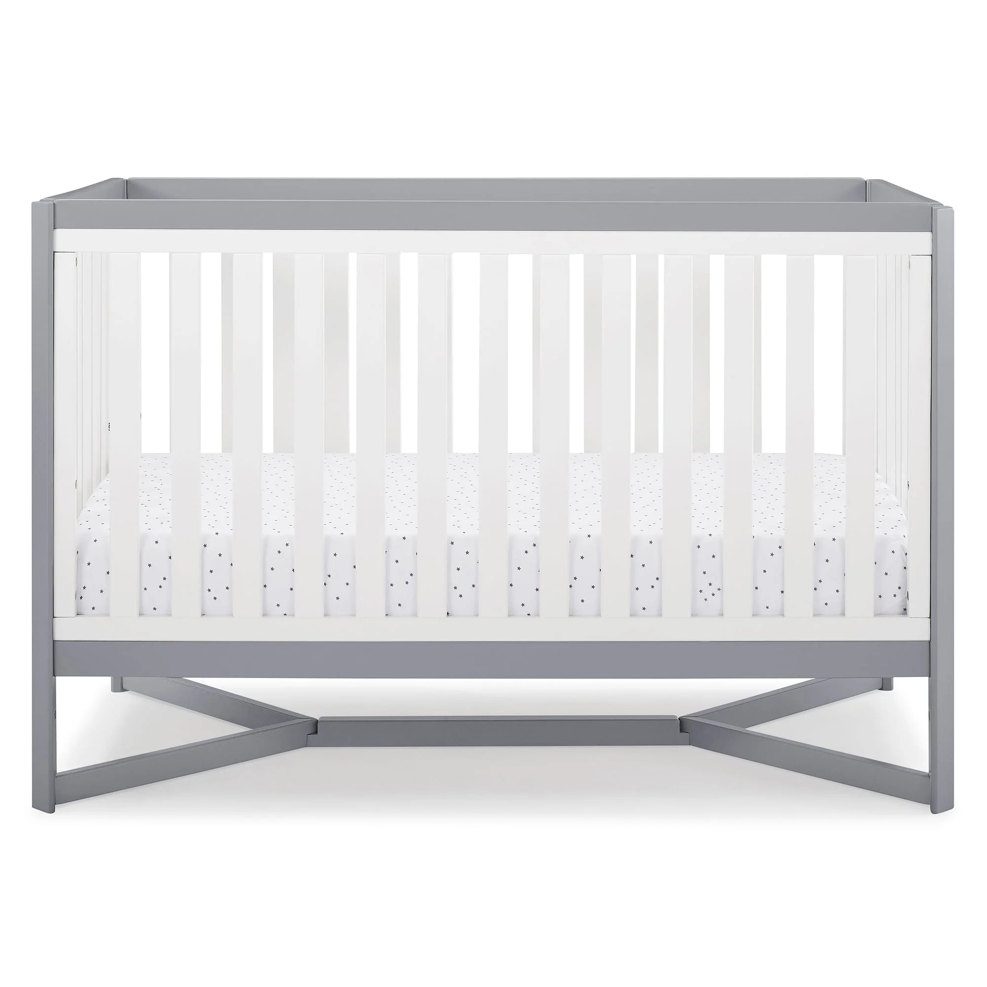 White/Gray 4-in-1 Convertible Crib K41766
