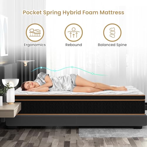 12 Inch Hybrid Innerspring Mattress with Gel Memory Foam A917