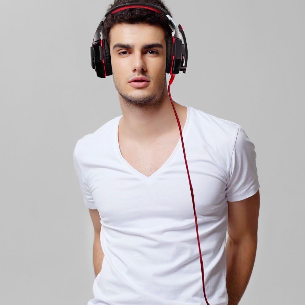 Comfortable 3.5mm Stereo Over-Ear Headphone Headband with LED Lighting E67221