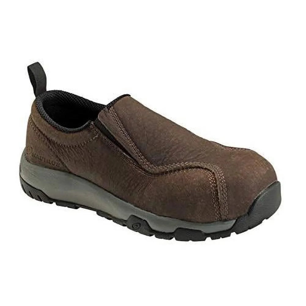 Men's Slip-On Leather Slip Resistant ESD Work Shoe with Carbon Safety Toe I1509