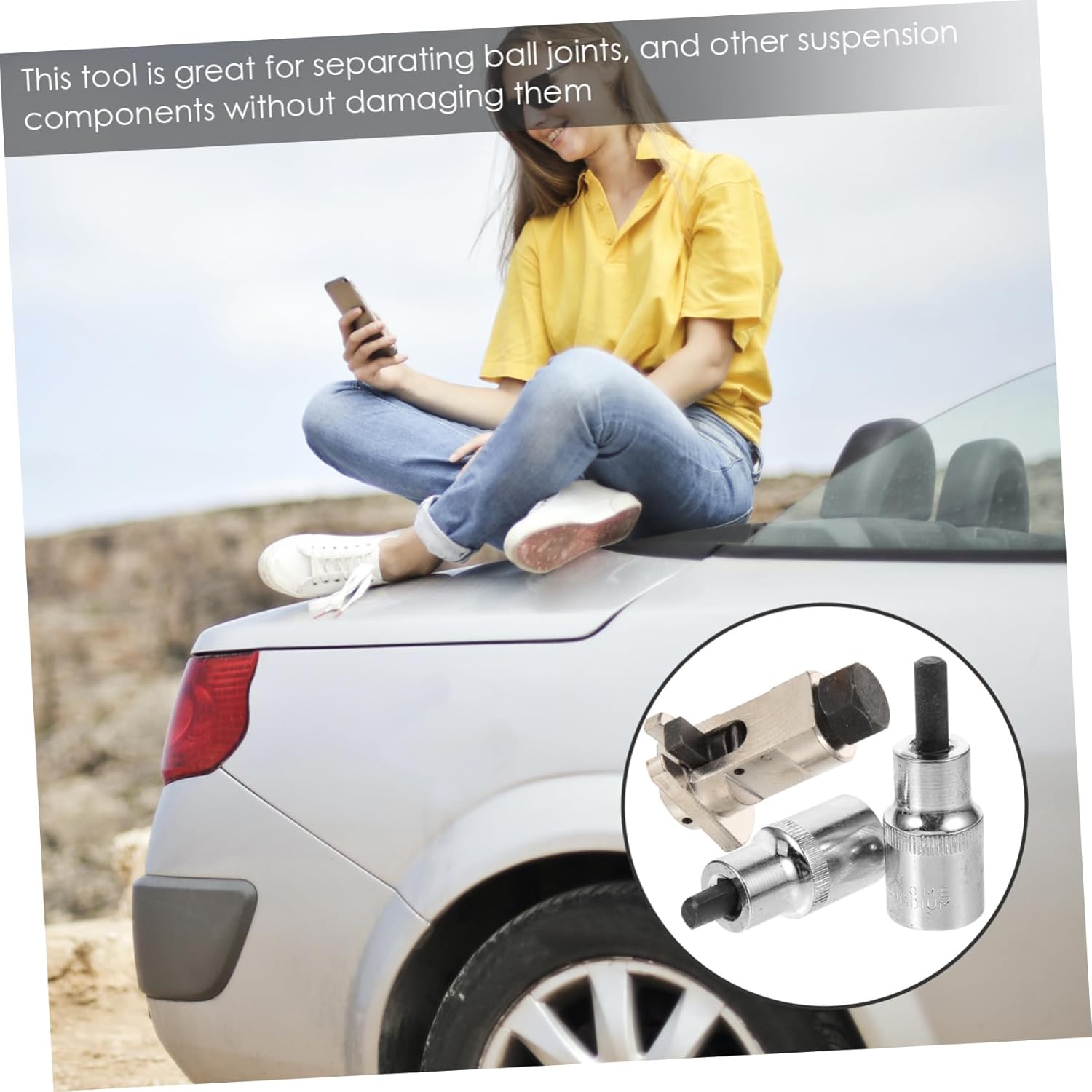 3pcs Car Shock Absorber Removal Socket Strut Knuckle Spreader Ball Head Suspension Separator Automotive Tools Z806
