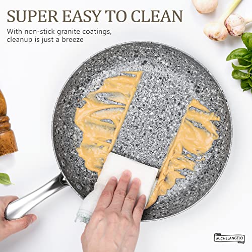 12 Inch Nonstick Stone Frying Pan with Lid L886332
