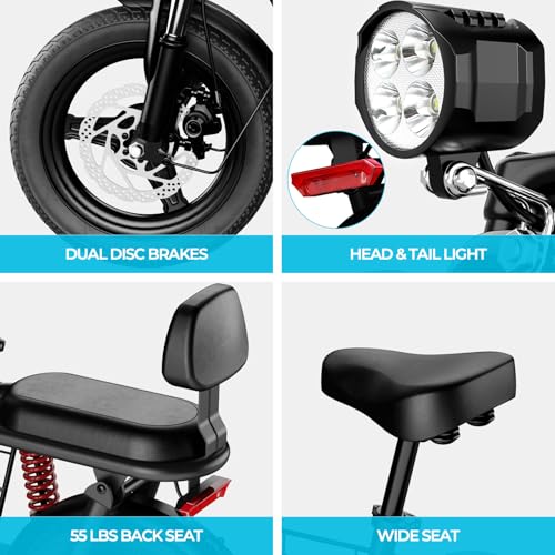 850W Peak Electric Scooter with Seat, 22MPH & 25 Miles Range, Dual Suspension, 14" Folding E Scooters G525998