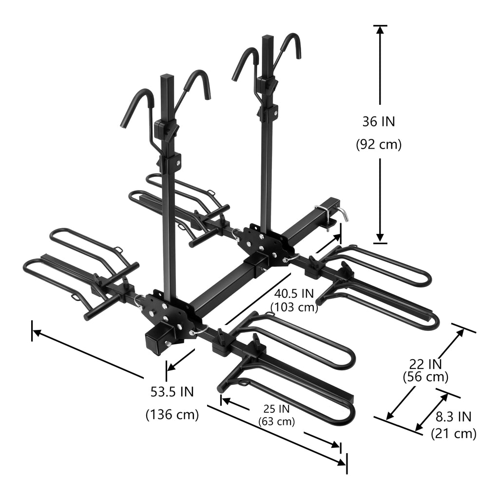 2" Hitch Receiver Foldable Tray 4 Bike Rack O2890
