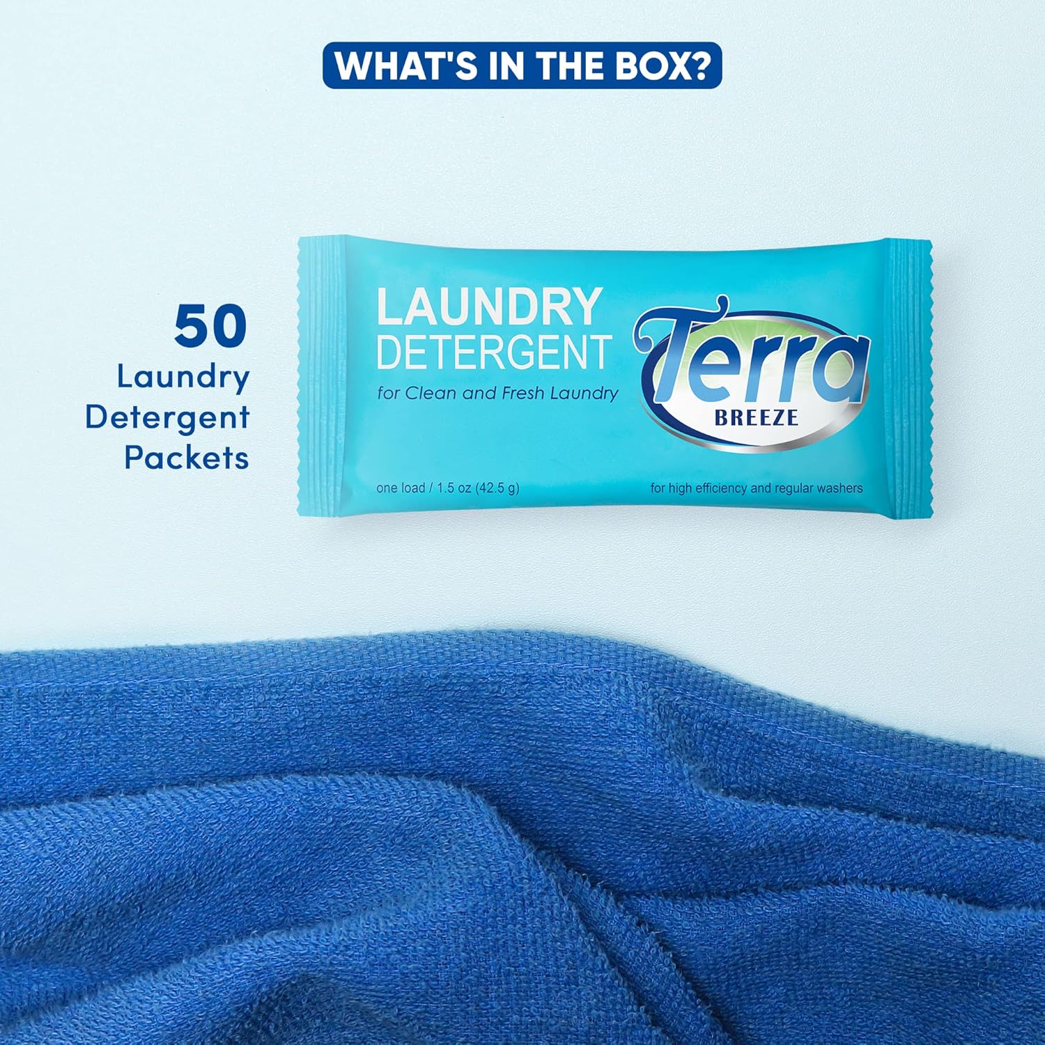 1.5 oz Individually Wrapped Laundry Detergent Powder Packet (Case of 50) Y160928