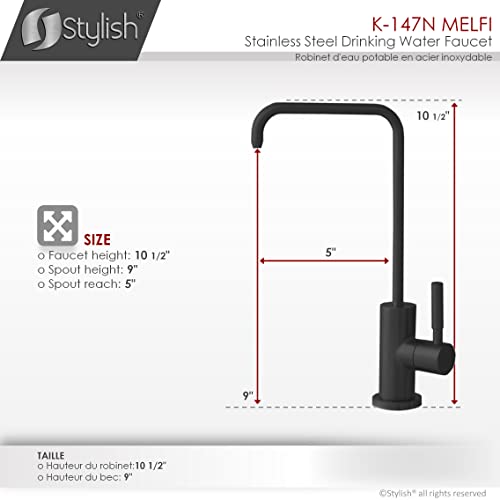 Matte Black Kitchen Sink Drinking Water Faucet A356