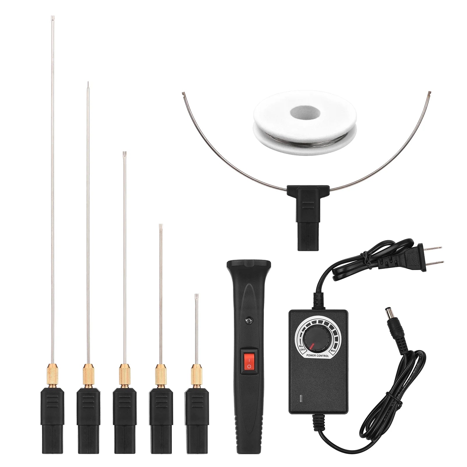 Handheld Electric Foam Cutter Kit With 5 Straight Tips & 1 Arch Adjustable Temperature U425