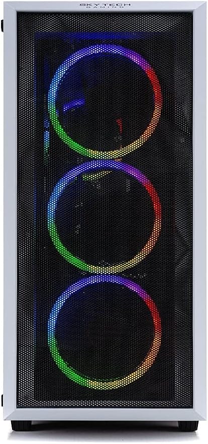 White Gaming Desktop PC with AMD Ryzen 5 5600X RTX 3070 Ti 1TB SSD 16GB DDR4 X164