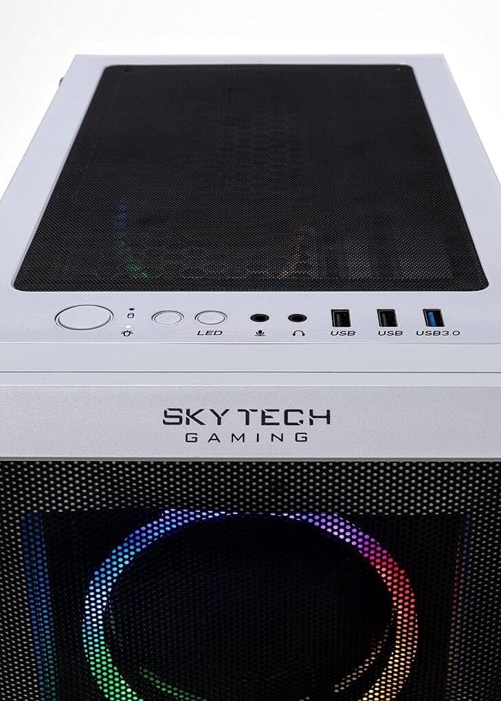 White Gaming Desktop PC with AMD Ryzen 5 5600X RTX 3070 Ti 1TB SSD 16GB DDR4 X164