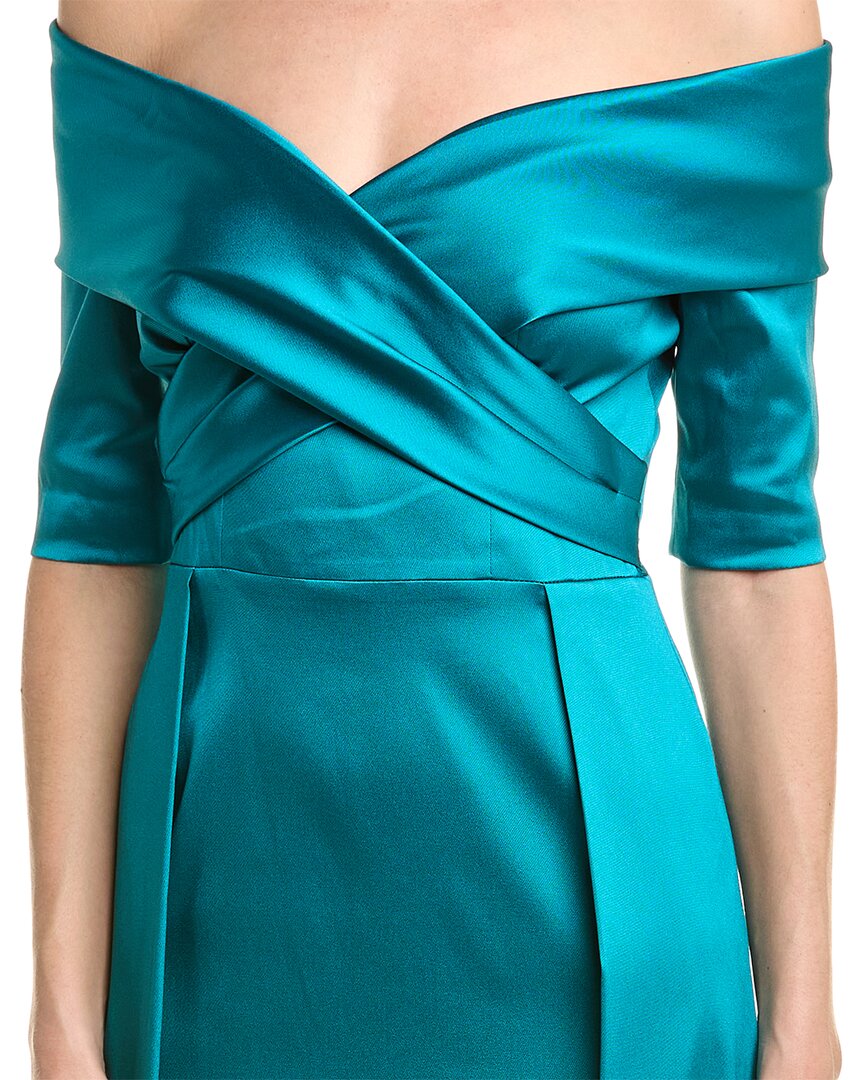 Off-The-Shoulder Gown, Blue Y2832
