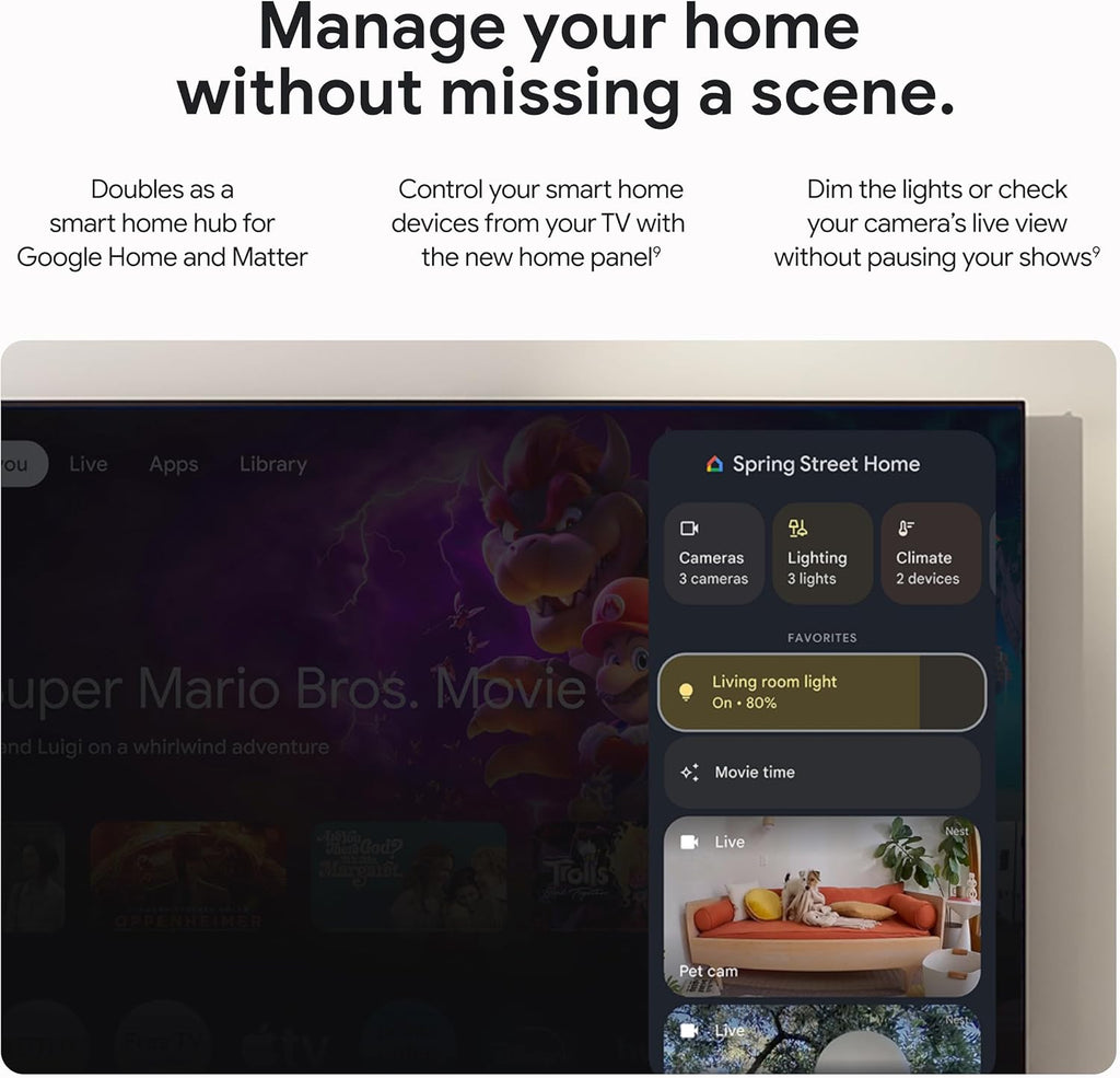 Porcelain 4K Google TV Streamer with Voice Search Remote Y274