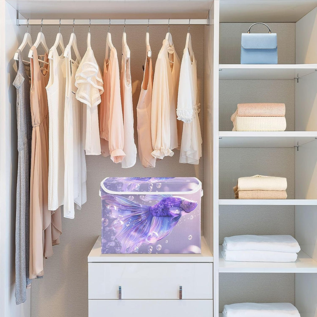 Containers Baskets with Lids Fabric Foldable Storage Bins Organizer with Lid Collapsible Storage Boxes Z26199