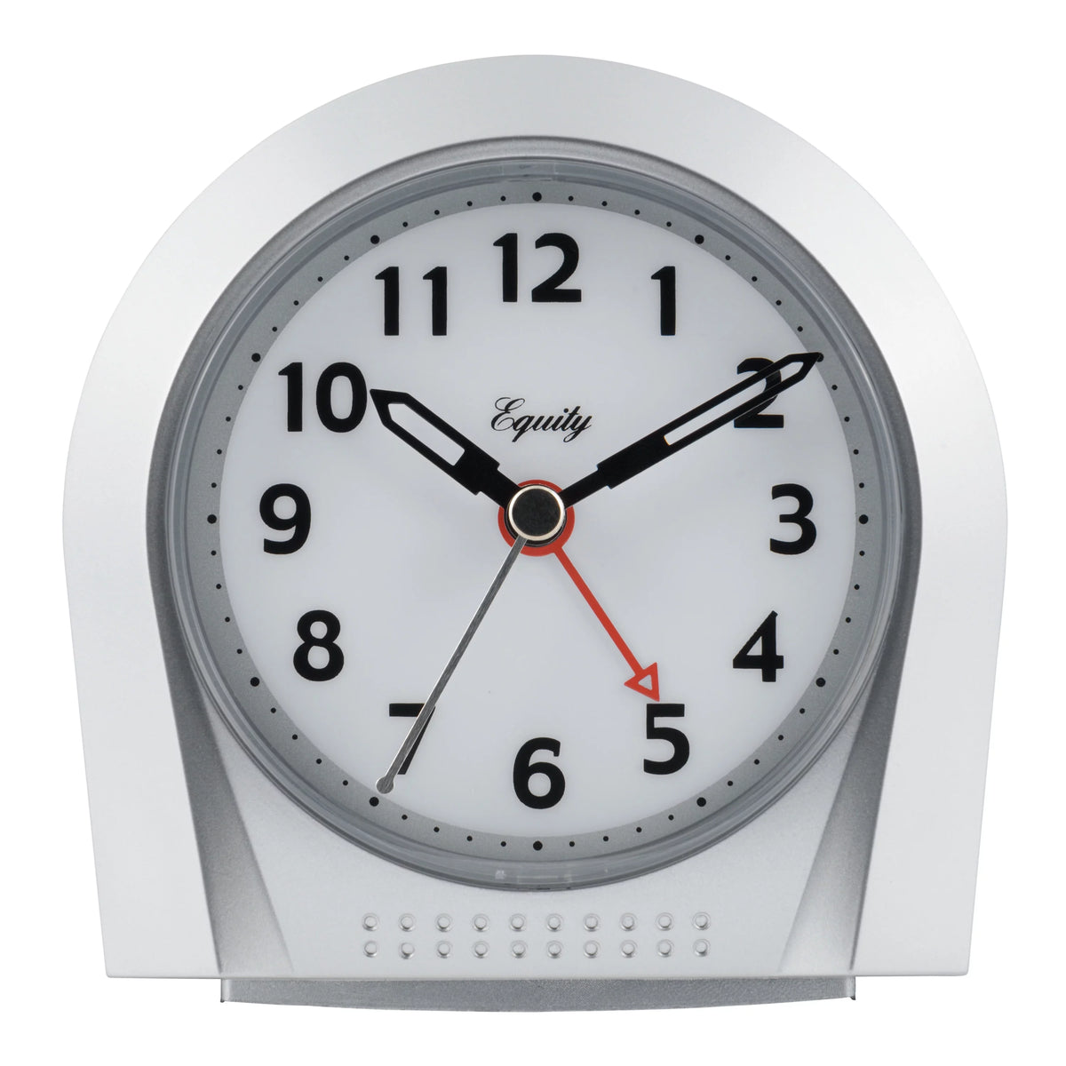 Silver Silent Sweep Night Vision Alarm Tabletop Clock Z661