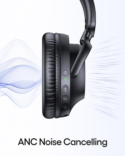 Active Noise Cancelling Wireless Over Ear Bluetooth Headphones Black K376823