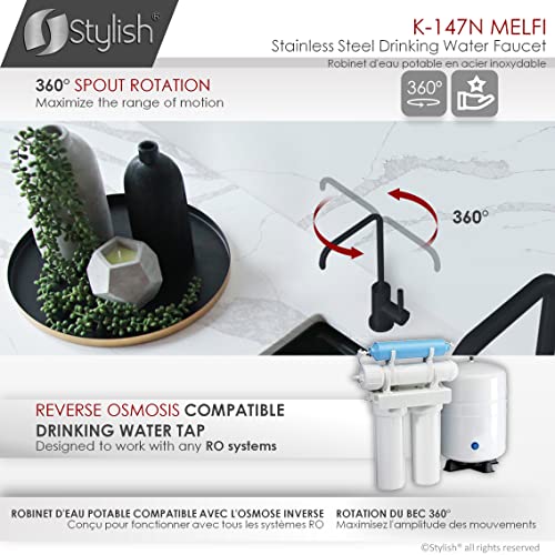 Matte Black Kitchen Sink Drinking Water Faucet A356