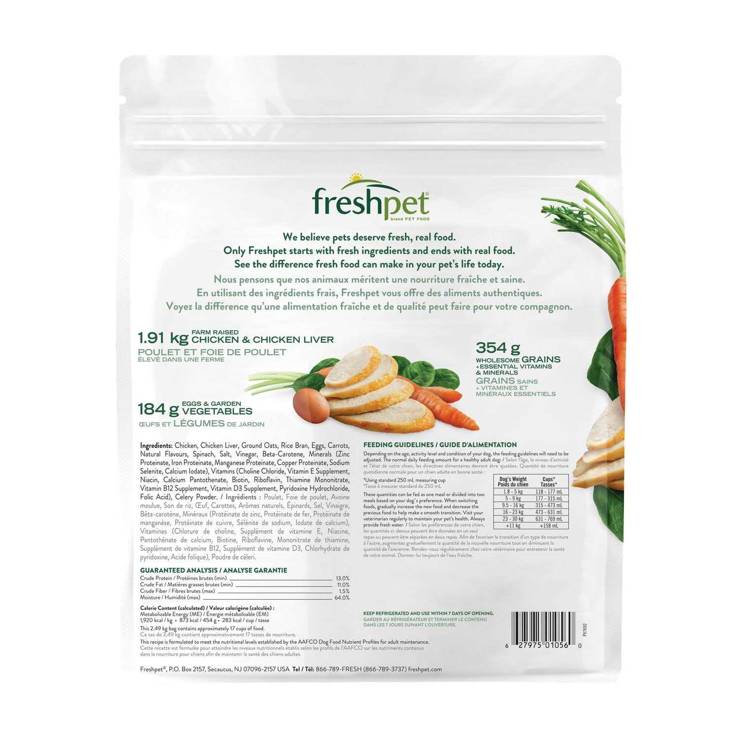 Freshpet Select Dog Food Tender Chicken Recipe I461