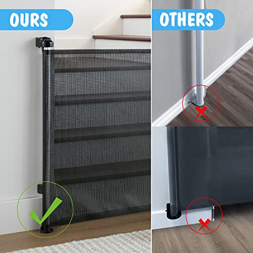 2 Pack Retractable Mesh Baby Gate 33" Tall Extends to 55" Wide White F58740