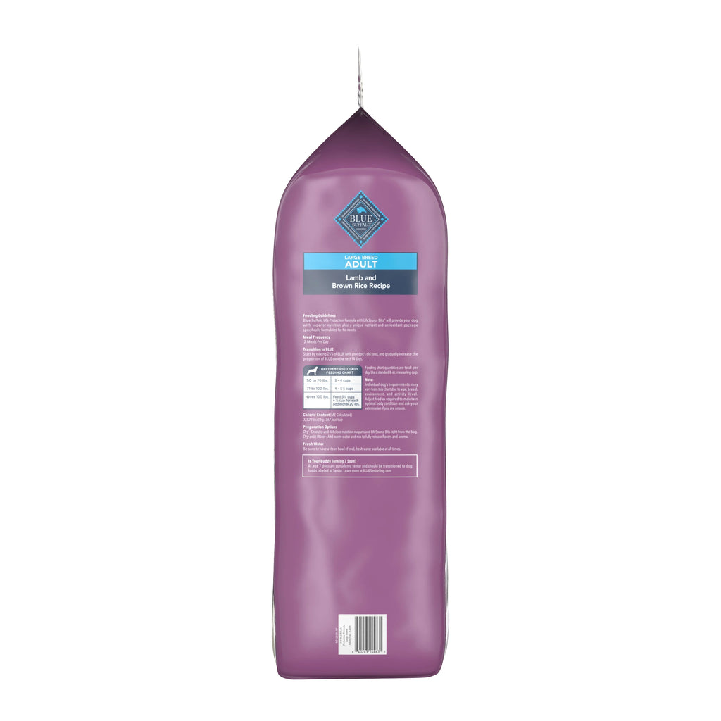 Large Breed Dry Dog Food, Lamb and Brown Rice, 34 lb. Bag U36772