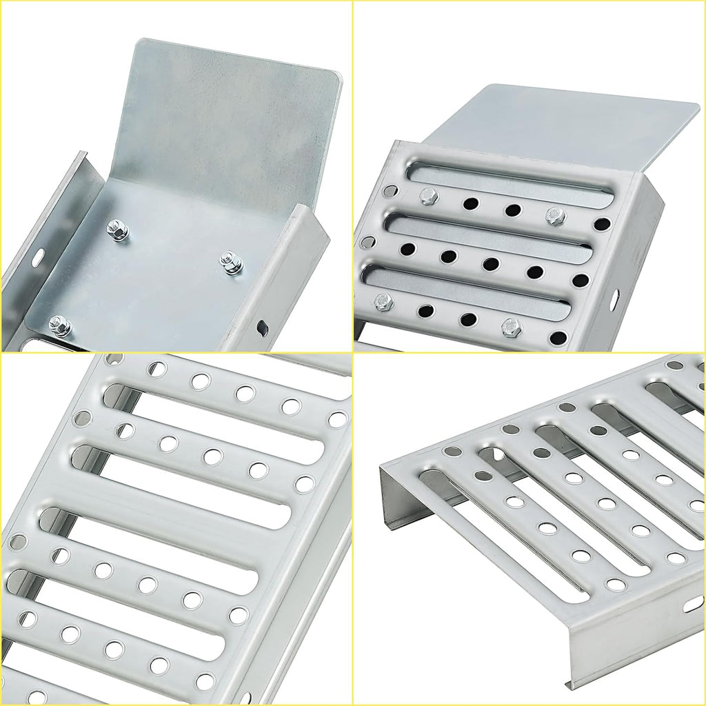 Silver Anti-Slip ATV Ramp Set of Two, 1500 lbs Capacity N99616