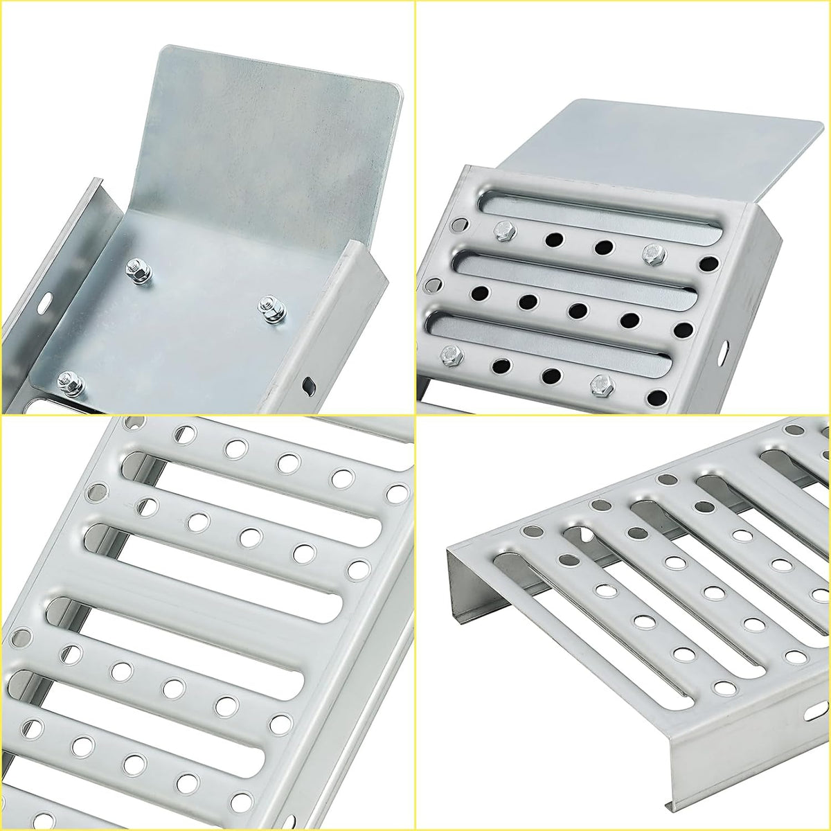Silver Anti-Slip ATV Ramp Set of Two, 1500 lbs Capacity N99616
