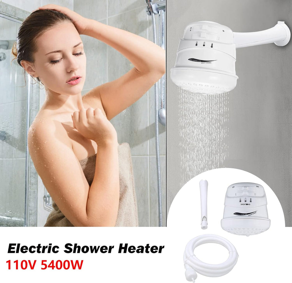 110V 5400W Electric Instant Hot Water Shower Head Heater Pack of 2 V55462