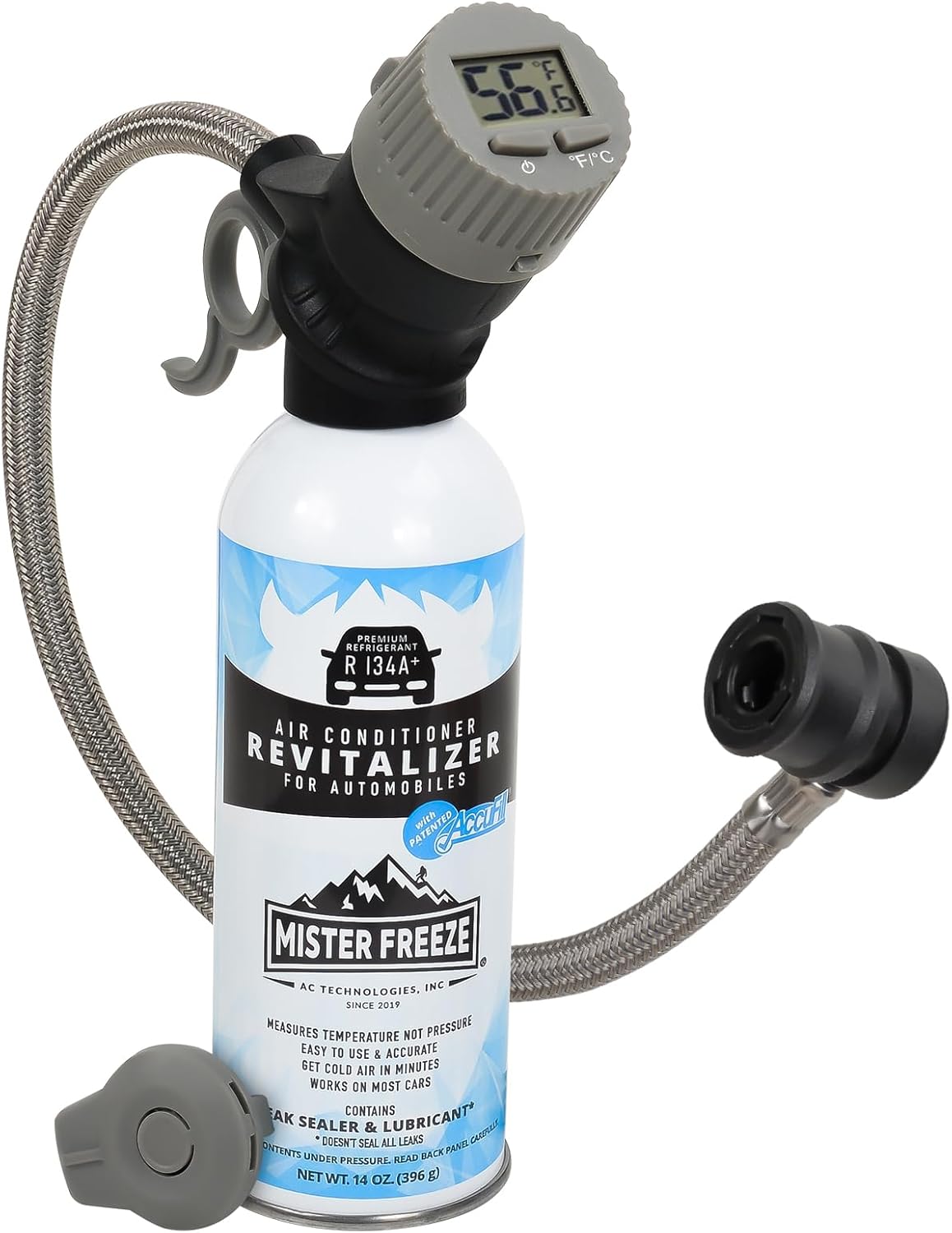 14 Oz R134a Refrigerant Recharge Kit with Wireless Digital Temperature Sensor T911233