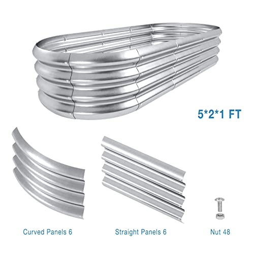 Oval Galvanized Steel Planter Box D859