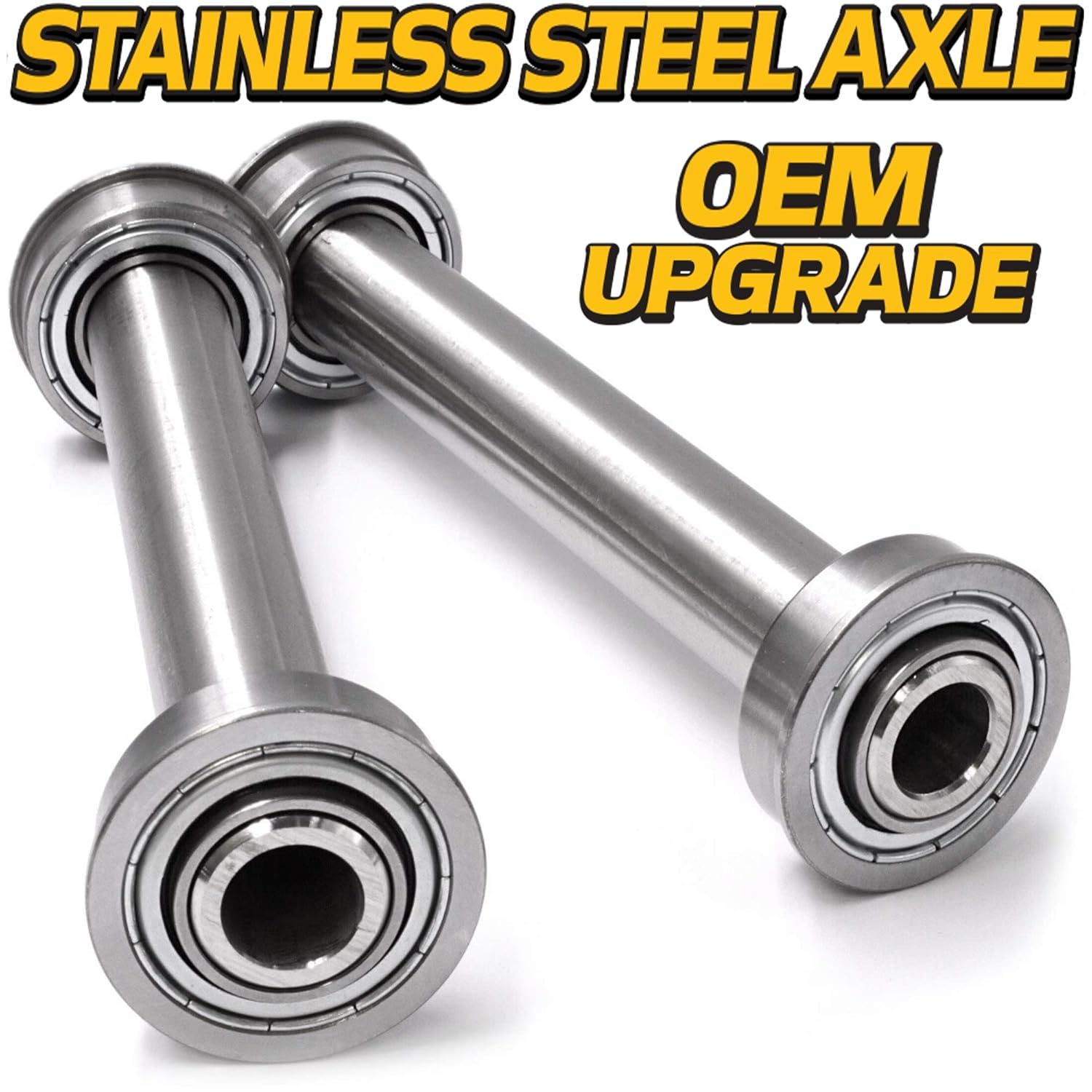 2 Kits Stainless Steel Front Wheel Axle & Bearing Conversion D639201