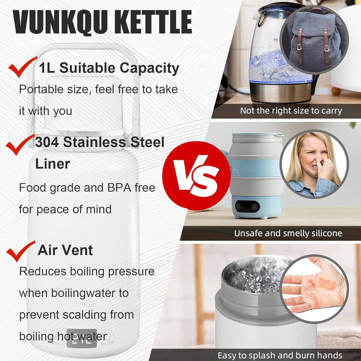 1L Electric Kettle with Temperature Control and LCD Display P3045