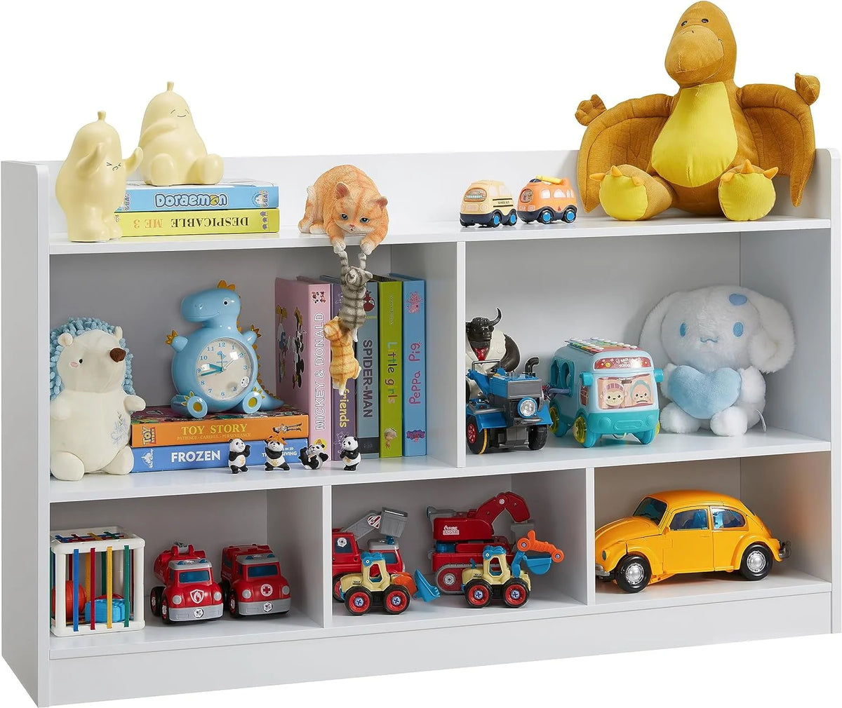 White 5-Section Wooden Bookshelf T770852