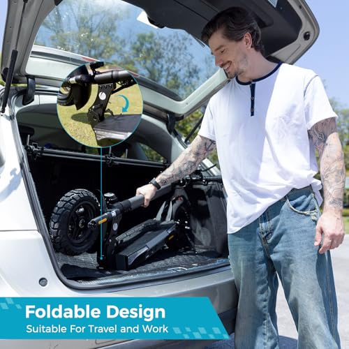 Electric Scooter with 1000W Motor, 28 MPH, 10" Pneumatic Tires, Foldable Handlebar N556