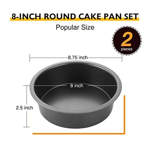Nonstick Square Baking Pan Set 2 Pieces Grey W341031