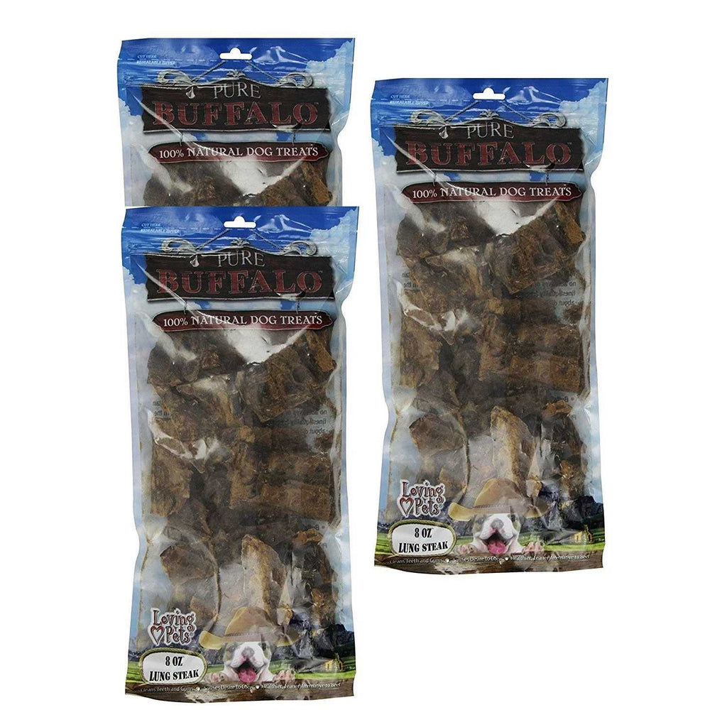 Pure Buffalo Lung Steaks Dog Treat L43830