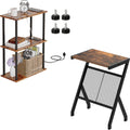 3-Tier Narrow Side Table with Charging Station Y561229