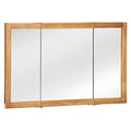 Nutmeg Oak Assembled Frame Bathroom Wall Cabinet with Mirrored Doors, 36" Q27114