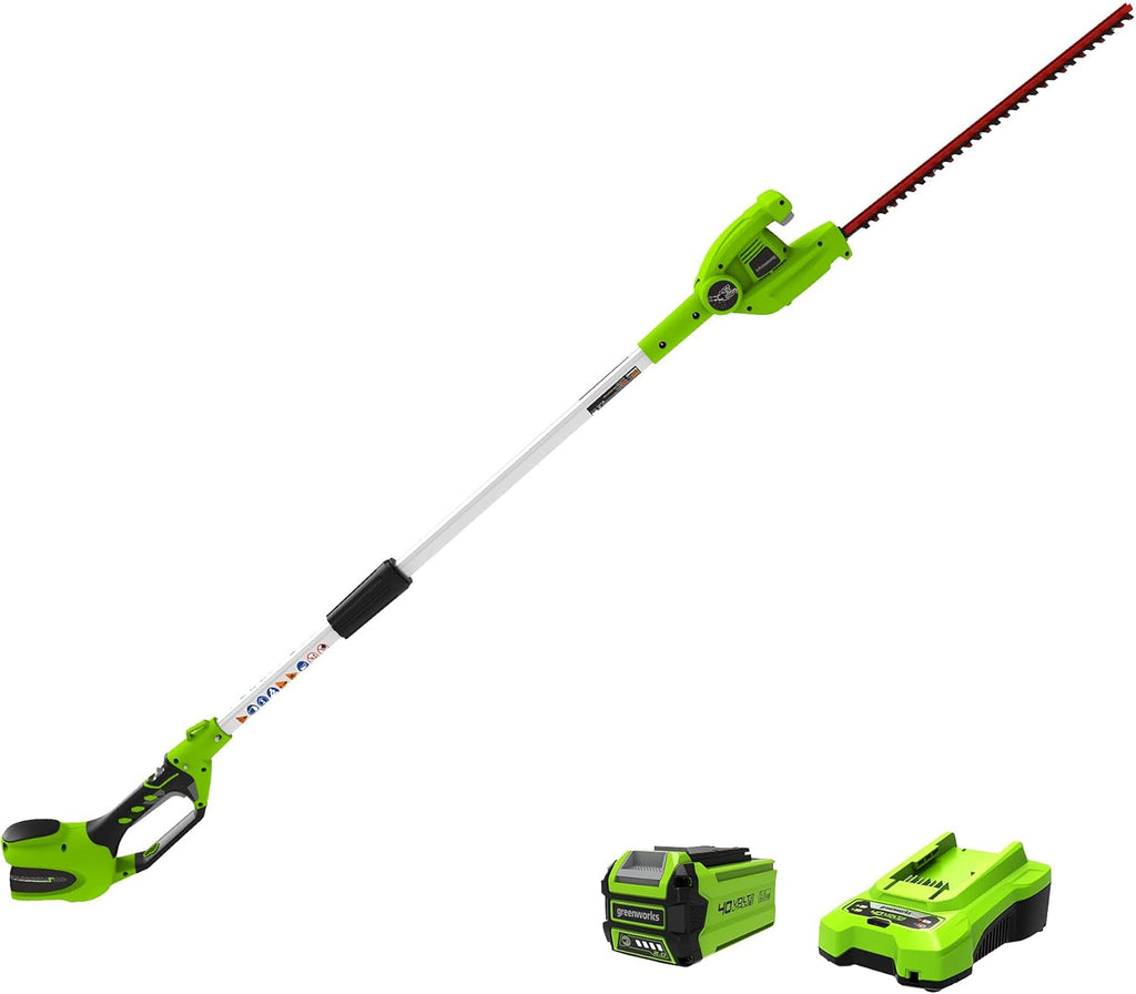 40V 20" Cordless Pole Hedge Trimmer with 2.0Ah Battery and Charger T5555