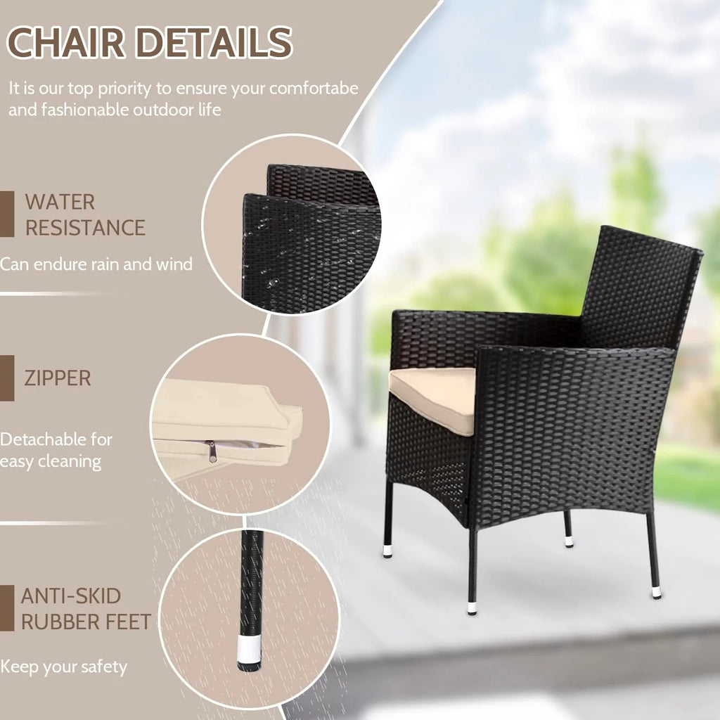 4 Piece Outdoor Rattan Wicker Sofa Set T7580