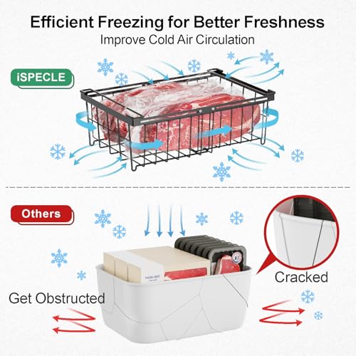 Black 2 Pack Expandable Freezer Organizer Bins D822