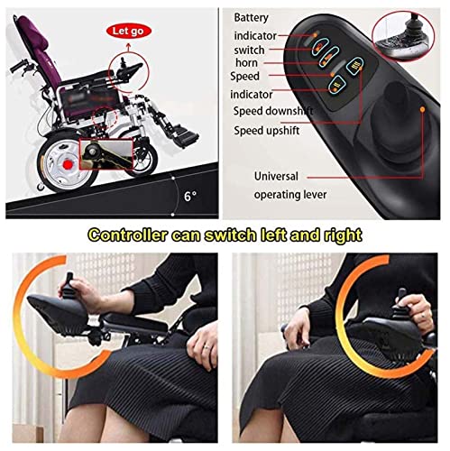 Grey Electric Wheelchair with Flip-Back Armrest & Swing-Away Leg Rests I52644