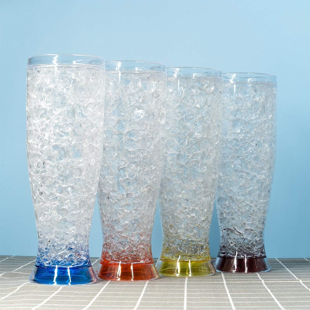 Clear 16oz Set of 4 Double Wall Beer Mugs E120