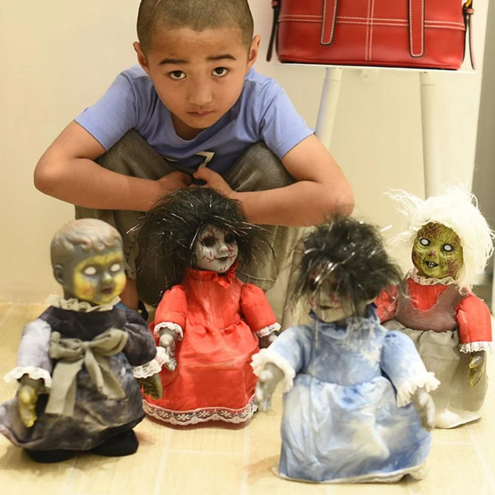 Scary Little Precious Doll with Sound Halloween Decoration M289