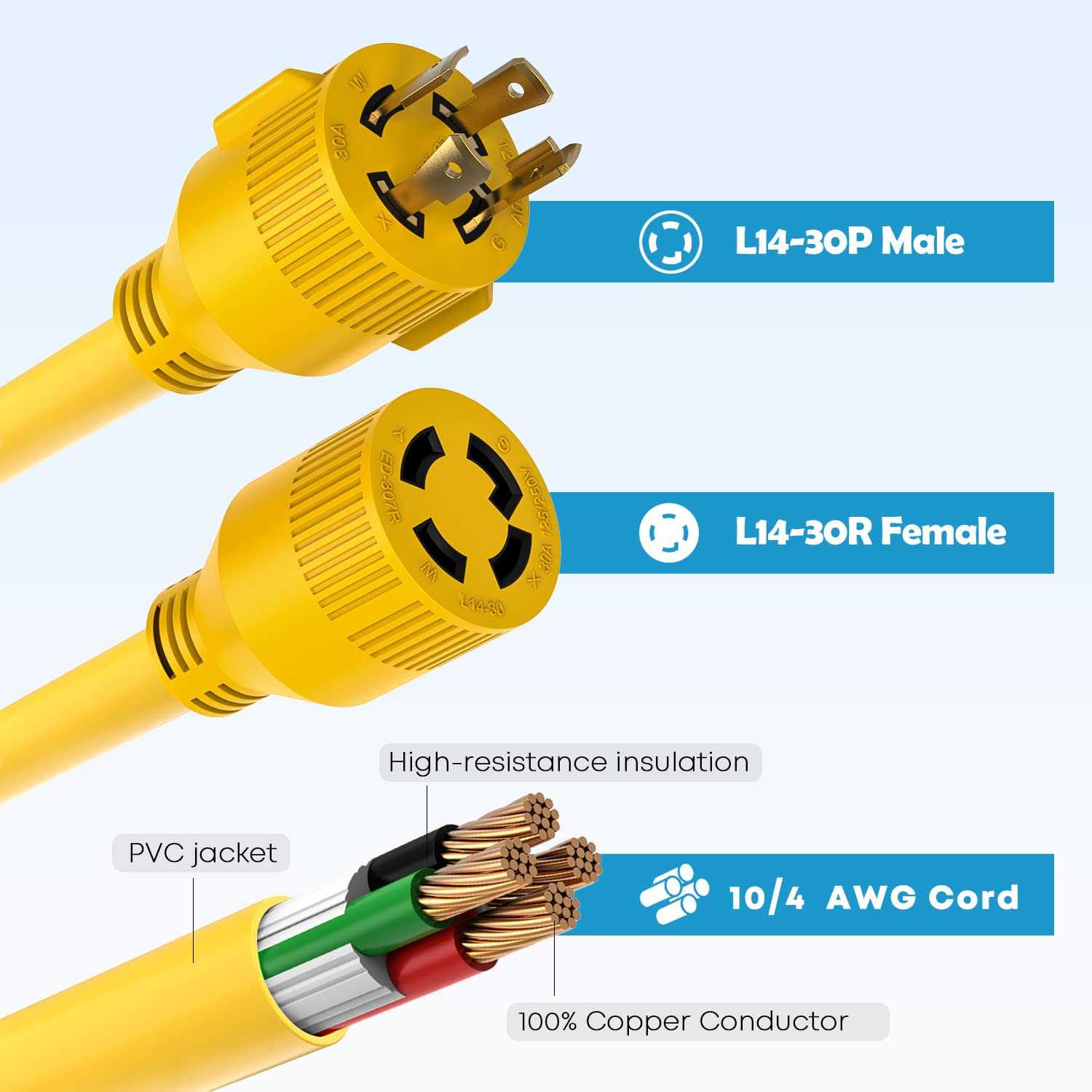 30 Amp 4 Prong Generator Cord H16168