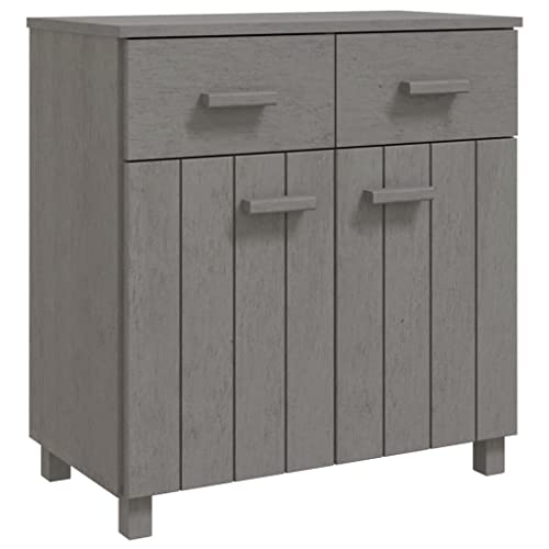 Light Gray Solid Wood Pine Sideboard Q84200