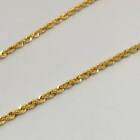 18K Solid Gold Rope Chain Necklace V379
