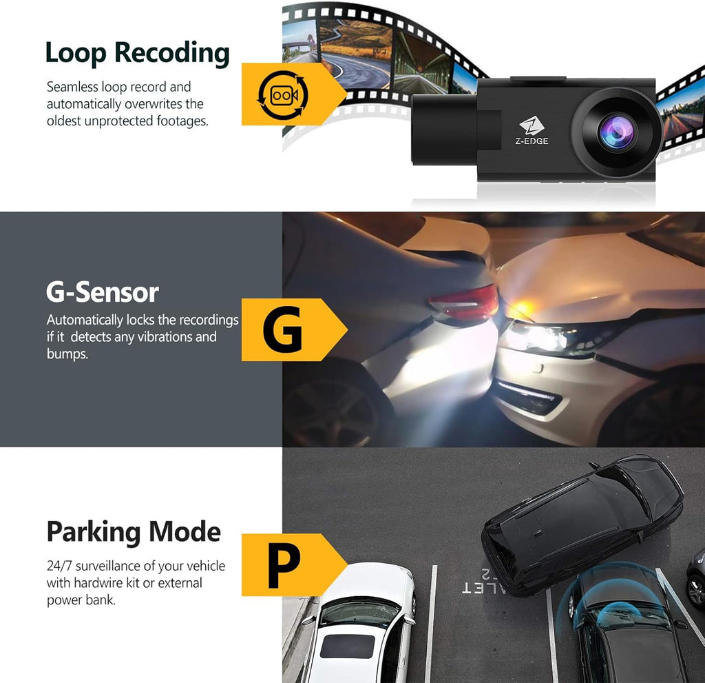 2K+1080P Dual Dash Cam with IR Night Vision X253