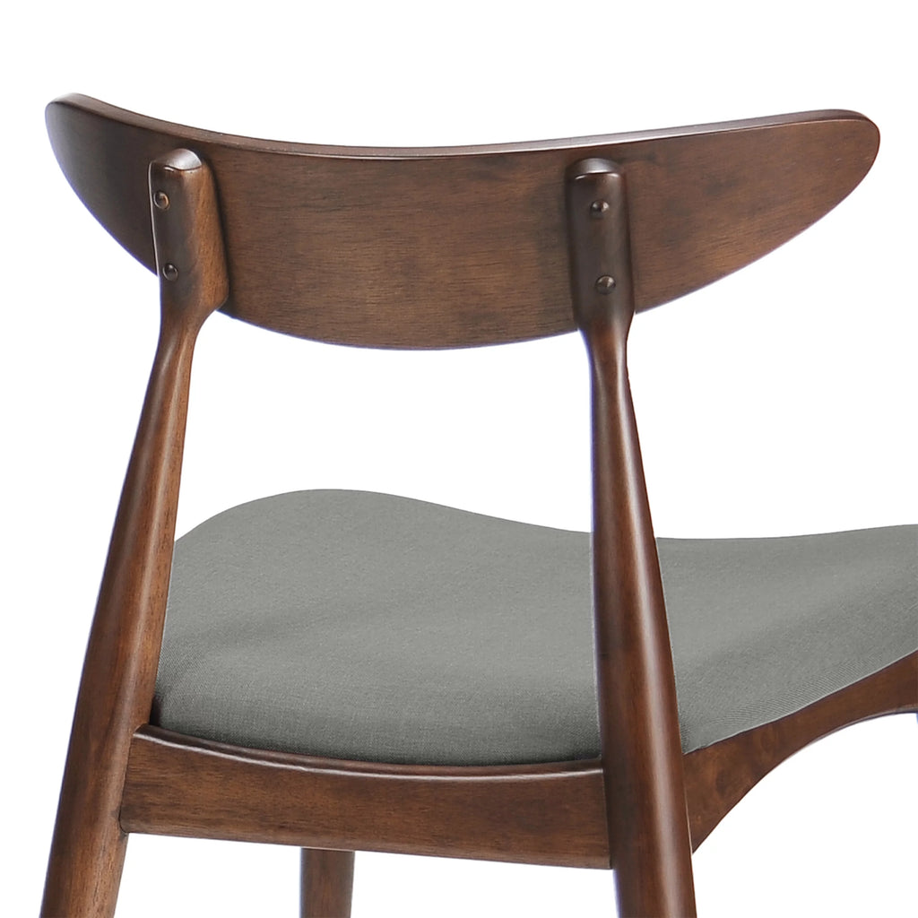 Light Grey Fabric Dining Chairs, Set of 2 P584399