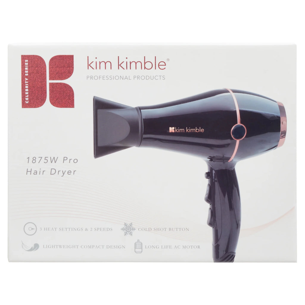 Black 1875W Pro Hair Dryer with Concentrator and Diffuser J83070
