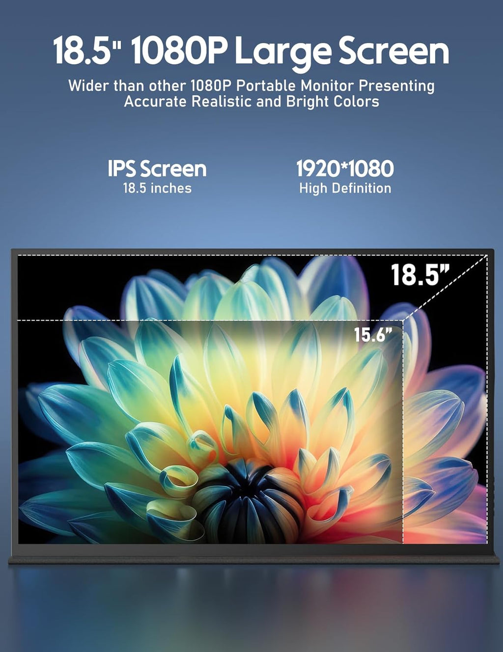 18.5 inch 100Hz Portable Monitor 1080P FHD IPS HDR Gaming Display A411