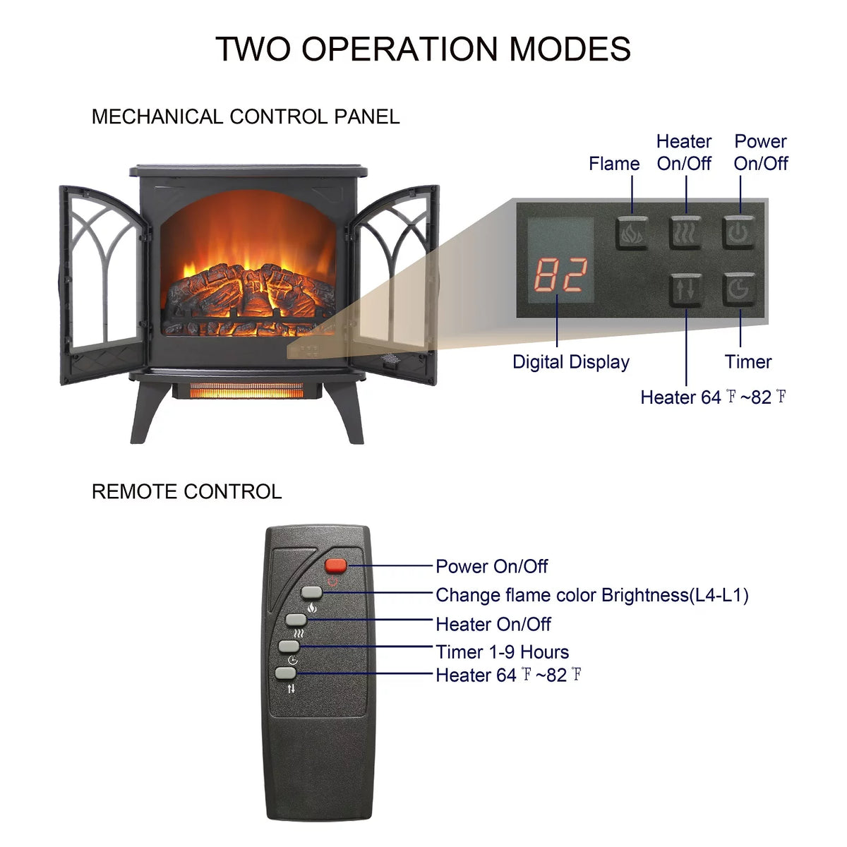 24 inch 3D Infrared Electric Stove with remote control P15991