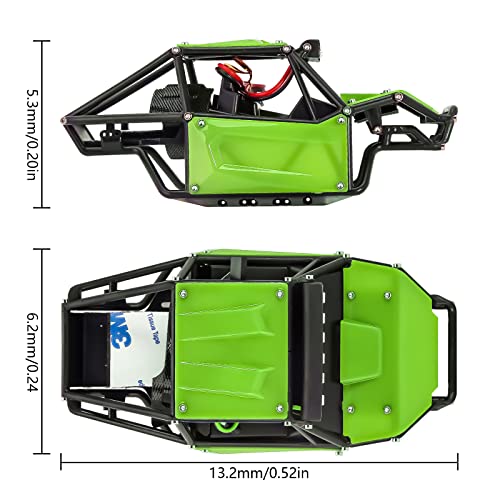 Green Nylon Rock Buggy Body Shell Chassis Kit for 1/24 RC Crawler Car A498197